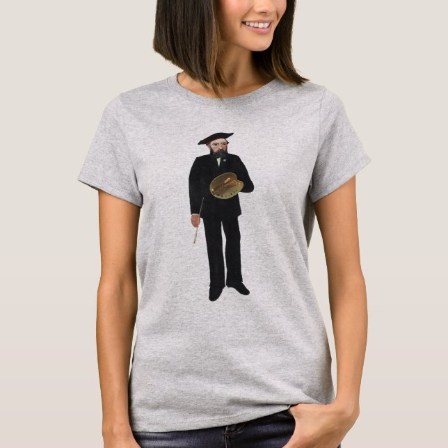 Myself Portrait Landscape 1890, Henri Rousseau T-Shirt (Front)