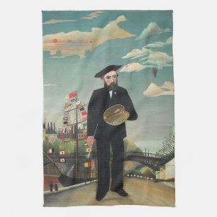 Myself: Portrait – Landscape, Henri Rousseau 1890 Kitchen Towel
