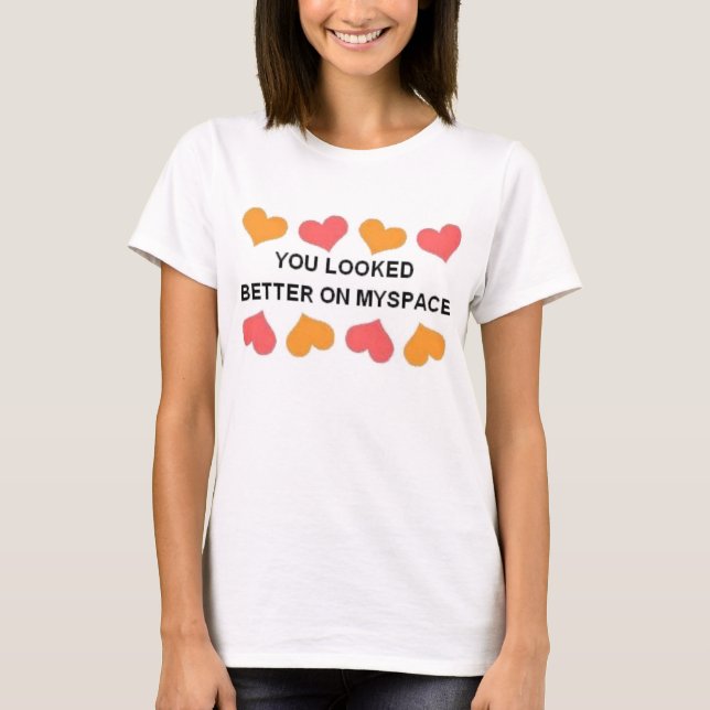 myspace w hearts T-Shirt (Front)