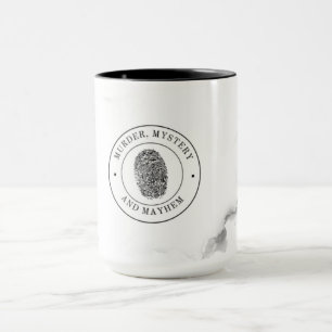 Mystère du meurtre et mug de Mayhem