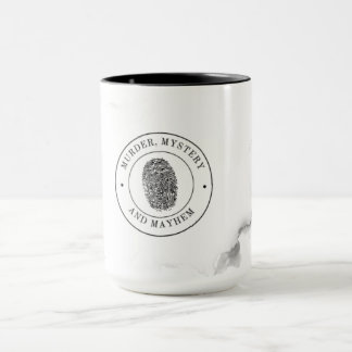 Mystère du meurtre et mug de Mayhem