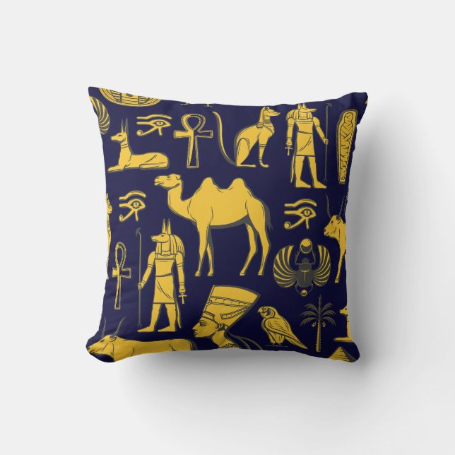 Mysteries of Egypt Throw Pillow (Front)