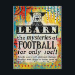 Mysteries of Football Postcard - Funny Vintage Ad<br><div class="desc">Funny re-imagined vintage newspaper advertisement to 'Learn The Mysteries Of Football'</div>