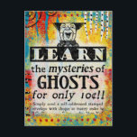 Mysteries of Ghosts Postcard - Funny Vintage Ad<br><div class="desc">Funny re-imagined vintage newspaper advertisement to 'Learn The Mysteries Of Ghosts'</div>