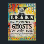 Mysteries of Ghosts Postcard - Funny Vintage Ad<br><div class="desc">Funny re-imagined vintage newspaper advertisement to 'Learn The Mysteries Of Ghosts'</div>