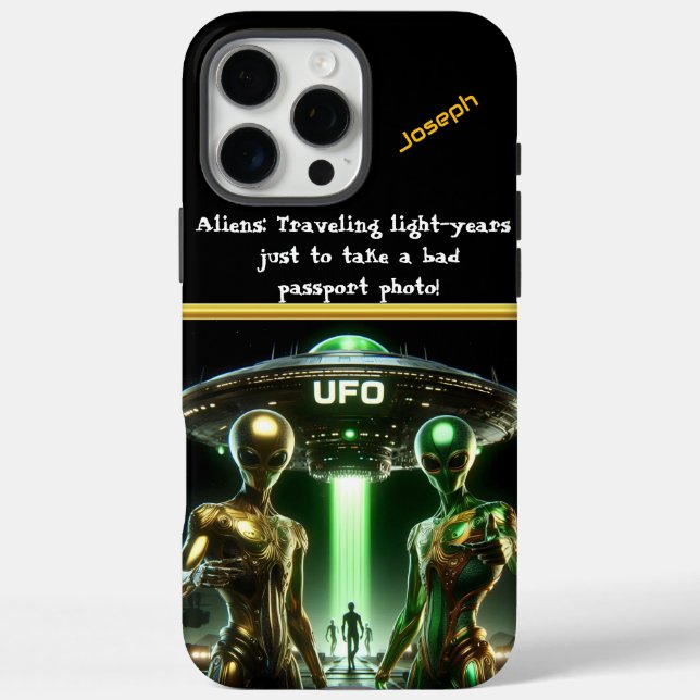 Mysterious Aliens Gather Near a Glowing Spaceship Case-Mate iPhone Case (Back)