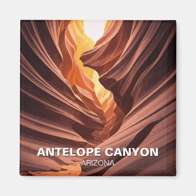 Mysterious Antelope Canyon Navajo Nation Arizona Magnet (Front)