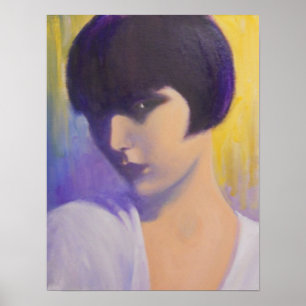 MYSTERIOUS ART DECO LADY POSTER