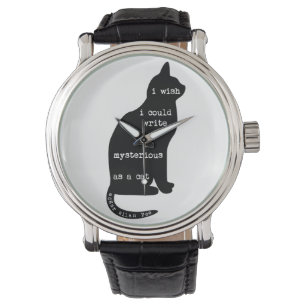 Mysterious as a Cat Edgar Allan Poe Quote Watch