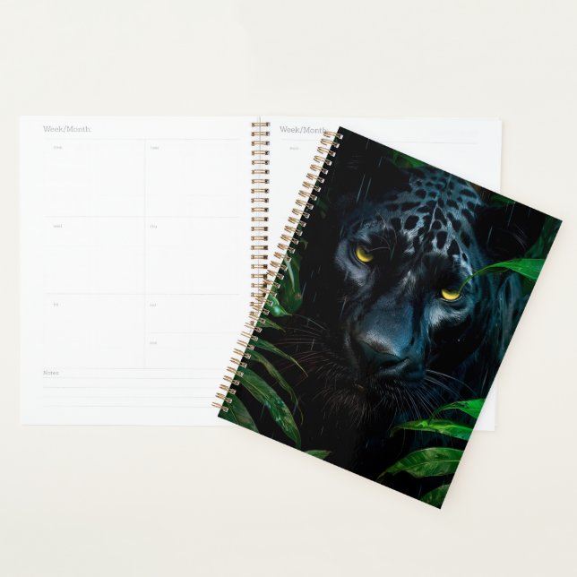 Mysterious Black Panther Jungle Wildlife Design Planner (Display)