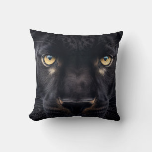 Mysterious Black Panther Throw Pillow