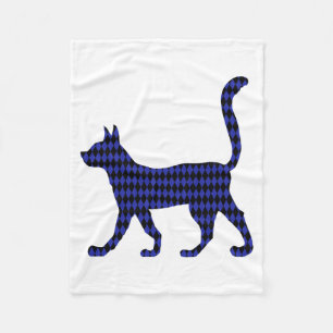 Mysterious Cat T Shirt Fleece Blanket