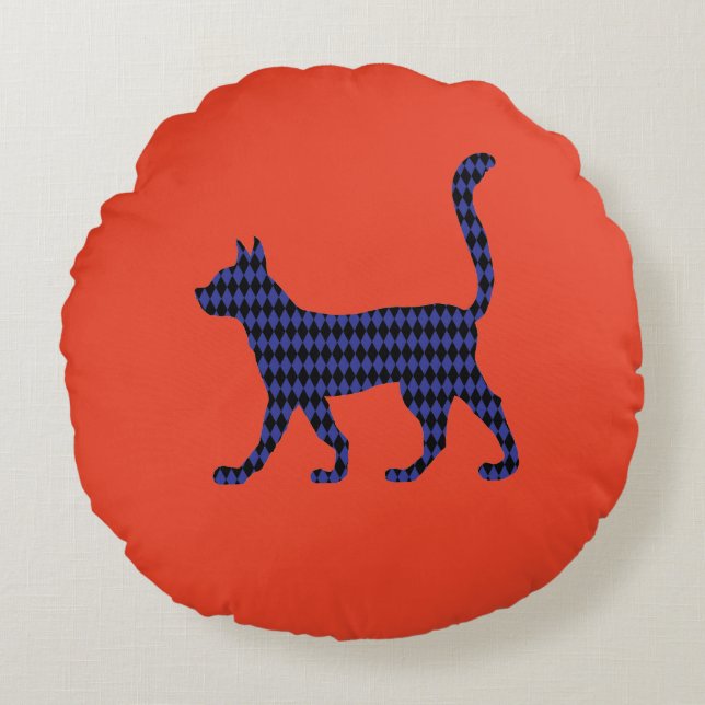 Mysterious Cat  Throw Pillow (Front)