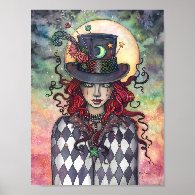 Mysterious Circus Mad Hatter Girl Molly Harrison Poster (Front)