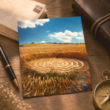 Mysterious Crop Circle UFO Golden Wheat Field