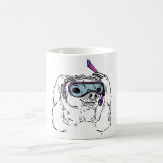 Mysterious Diver in the Shadows Coffee Mug