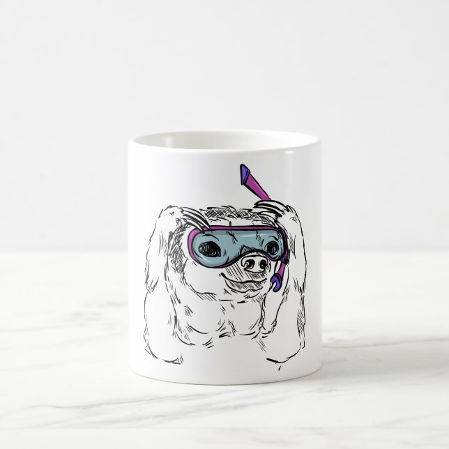 Mysterious Diver in the Shadows Coffee Mug (Center)
