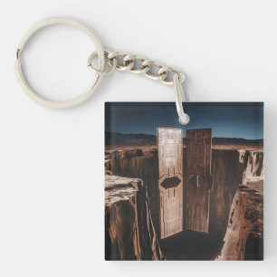 Mysterious door keychain