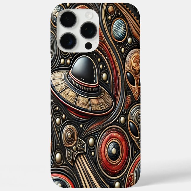Mysterious Encounter With UFOs and Aliens in Space Case-Mate iPhone Case (Back)
