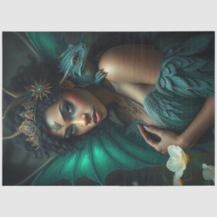 Mysterious Gothic Dragon Fairy  Tissue Paper