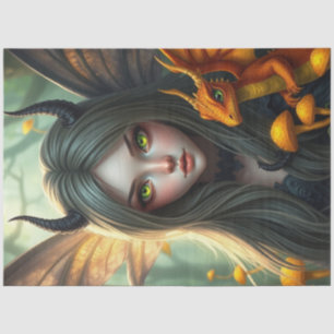 Mysterious Gothic Dragon Fairy  Tissue Paper