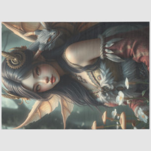 Mysterious Gothic Dragon Fairy  Tissue Paper