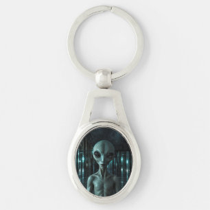 Mysterious Grey Alien Keychain