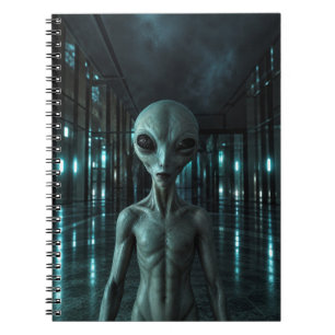 Mysterious Grey Alien Notebook