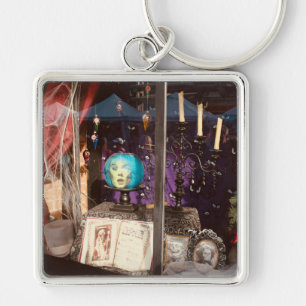 Mysterious Haunted Storefront in a Shop Keychain