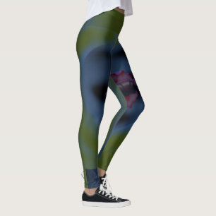 Mysterious hearts art design dark misty colours    leggings