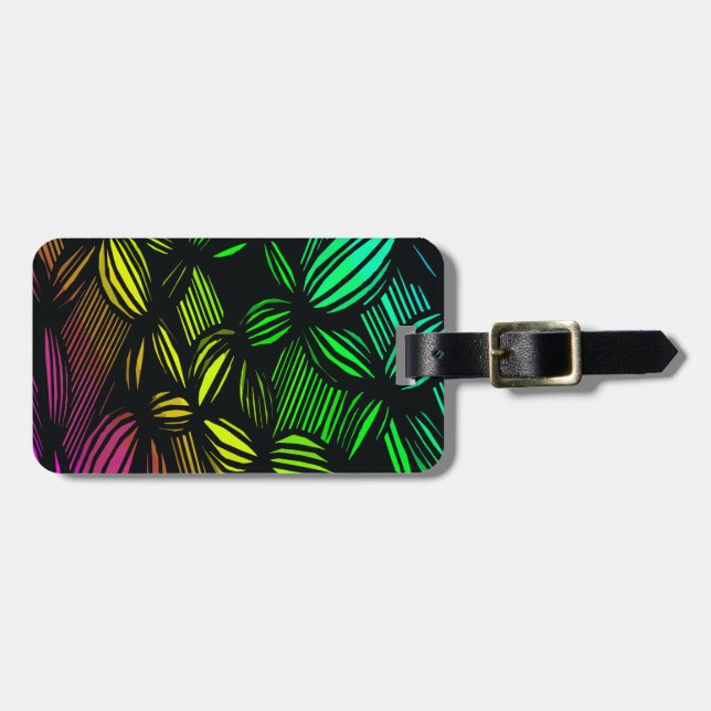 Mysterious lines luggage tag (Front Horizontal)