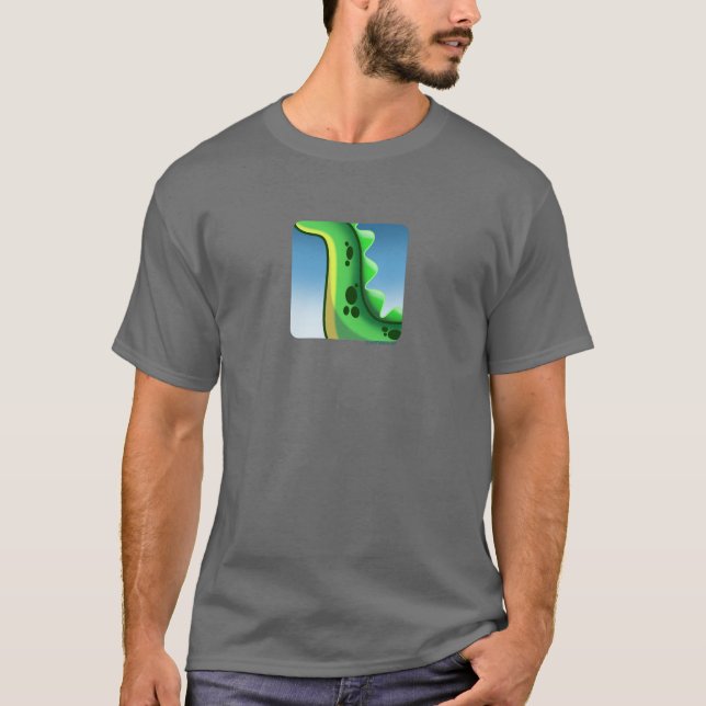 MYSTERIOUS LONG NECK DINOSAUR by Jeff Willis Art T-Shirt (Front)