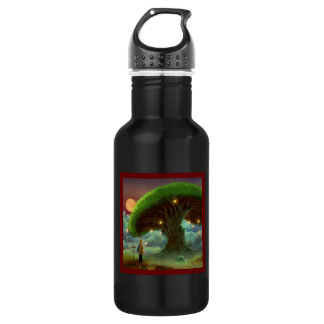 Mysterious Magic Tree at Night Bottle Black