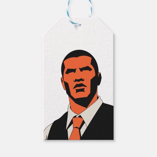 Mysterious man look gift tags (Front)