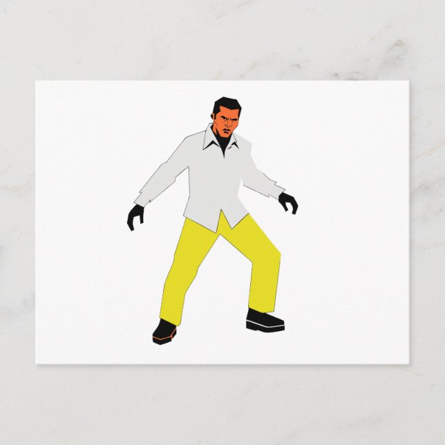 Mysterious man look postcard (Front)