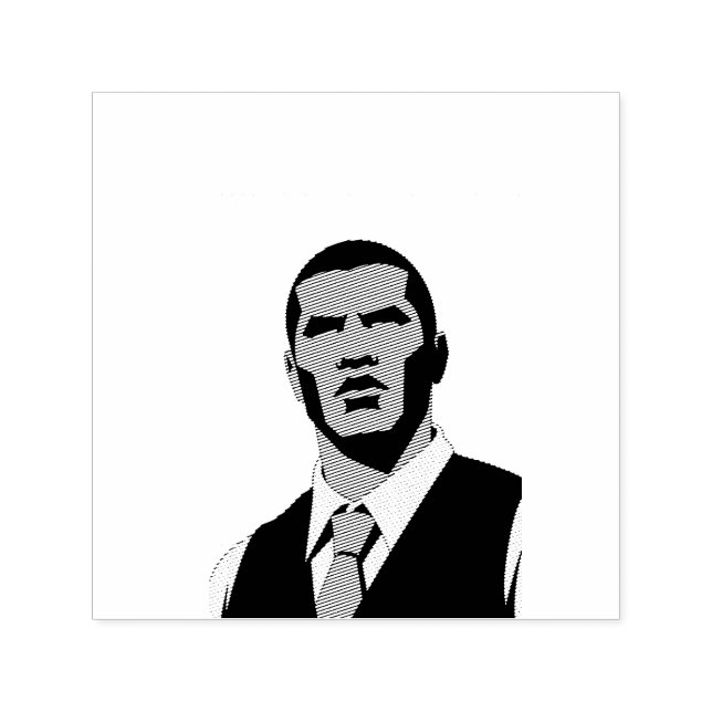 Mysterious man look self-inking stamp (Design)