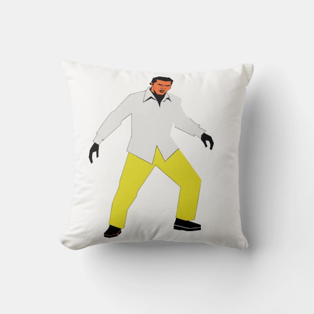 Mysterious man look throw pillow (Front)