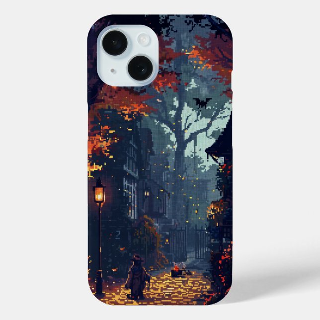 Mysterious Mansion Pixel Art Case-Mate iPhone Case (Back)