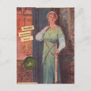 Mysterious Medieval Woman Postcard