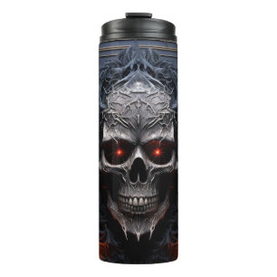 Mysterious Metal Skull Tumbler Wrap   Gothic Skull