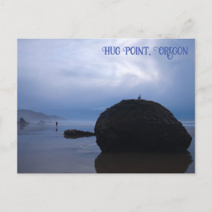 Mysterious Pacific Hug Point Beach Oregon Postcard