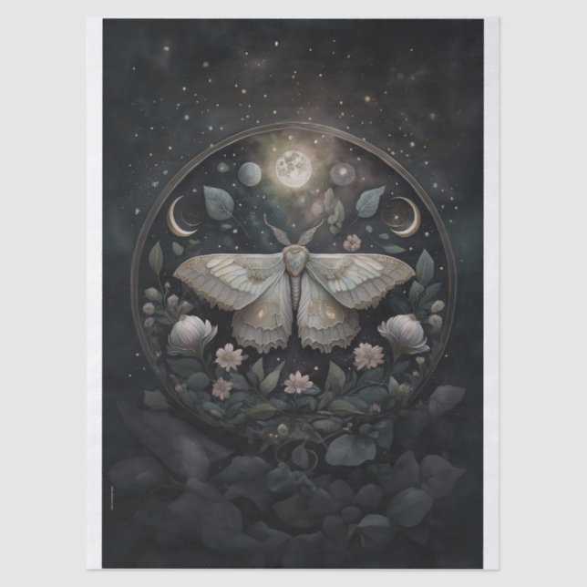 Mysterious Silvery Portal, Solar Eclipse, Silvery  Tissue Paper (Front)