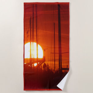 Mysterious Sunset Beach Towel