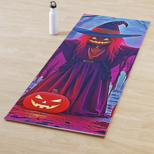 Mysterious Witch in Enchanted Woods Design Yoga Mat (In Situ)