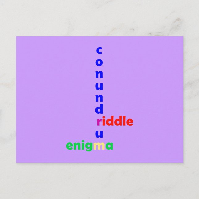 Mysterium Rätsel riddle enigma conundrum Postcard (Front)