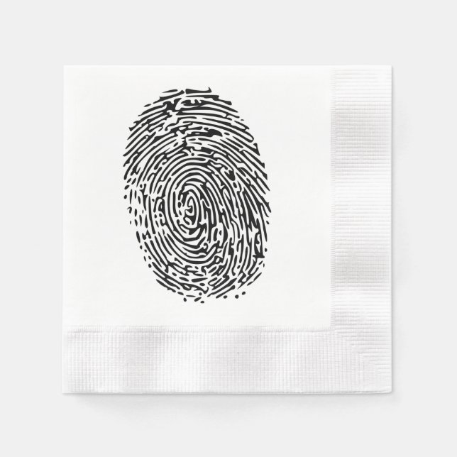 Mystery Black Fingerprint Napkin (Front)