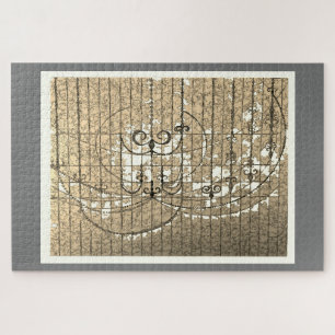 Mystery Chandelier ballroom sepia illustration Jigsaw Puzzle