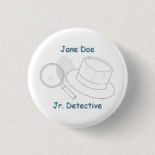 Mystery Crime Solving Evidence Board 1 Inch Round Button
