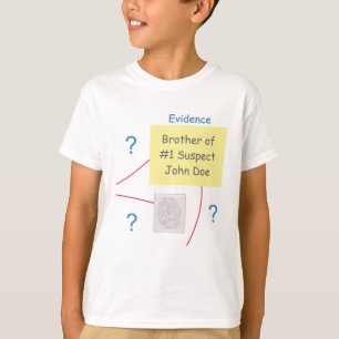 Mystery Crime Solving Evidence Board Brother T-Shirt