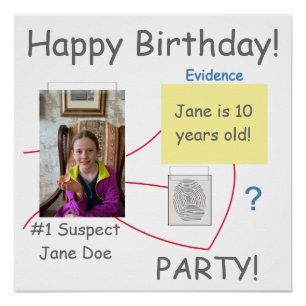 Mystery Crime Solving Evidence Board Poster